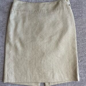 Ralph Lauren Gold Herringbone Classic Pencil Skirt Sz 4P